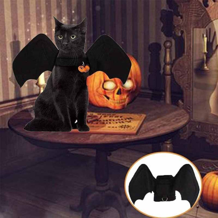 Halloween Dog Clothes Black Bat Wings