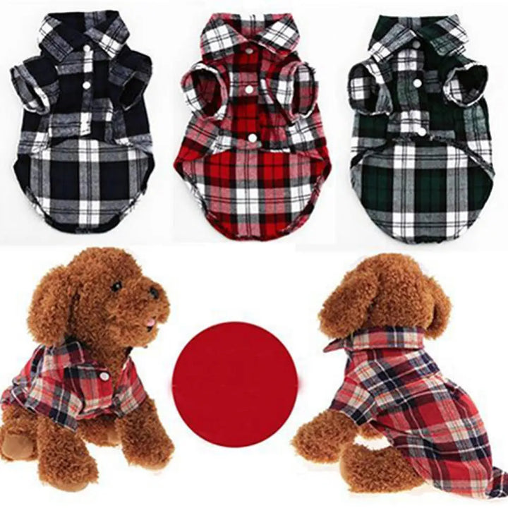 British Plaid Pet Shirt