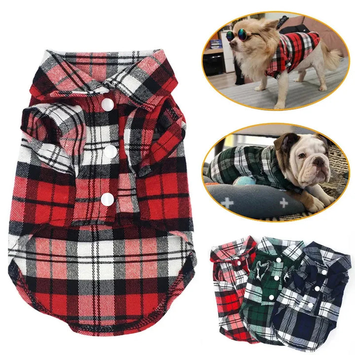 British Plaid Pet Shirt