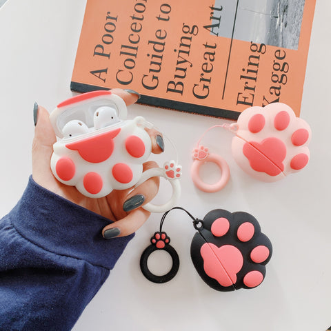 Cute Cat Paw Earphone Case